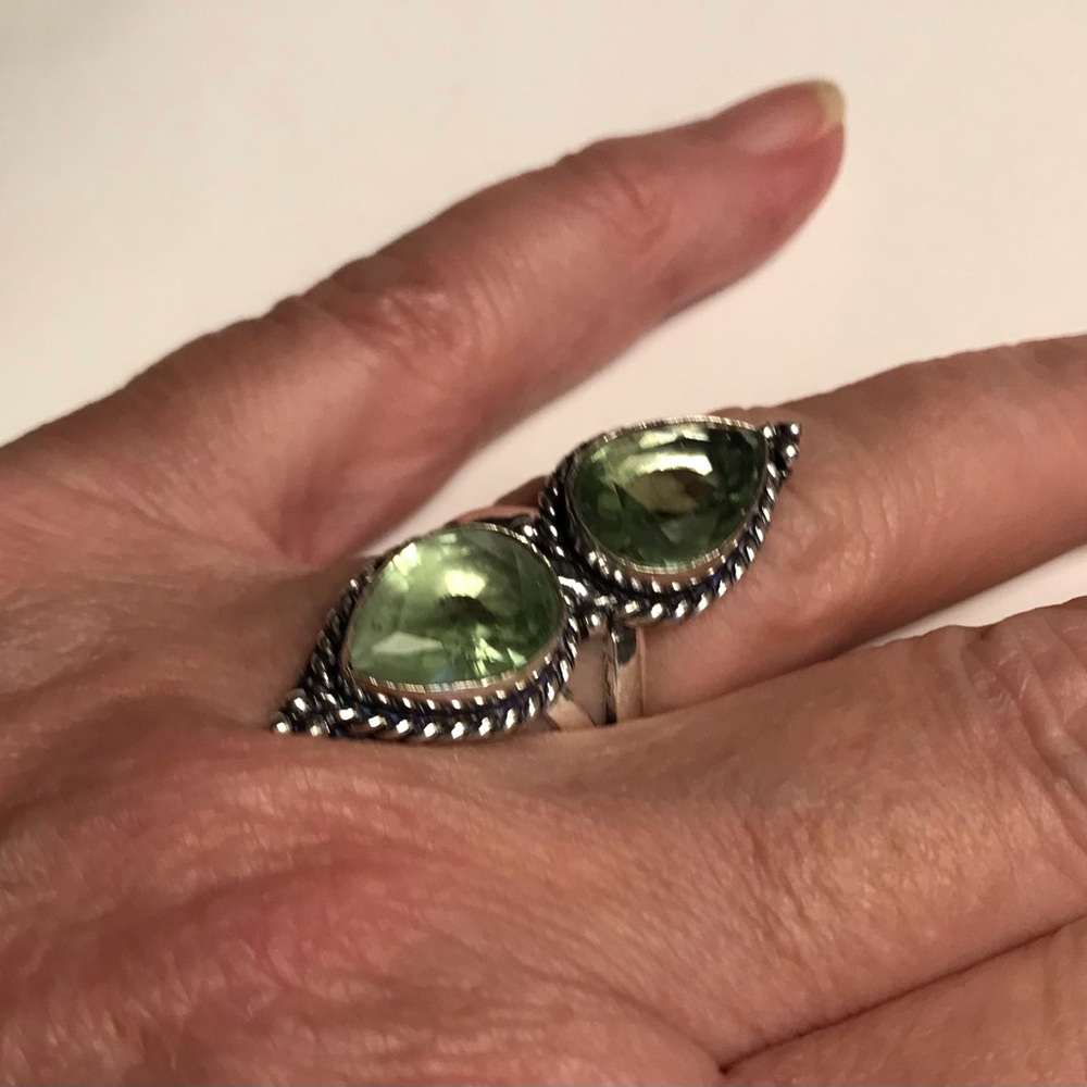 Tsavorite Stamped 925 Sterling Silver Ring